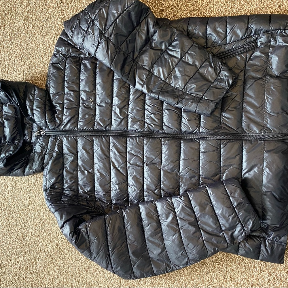 Calvin Klein Men's Hooded & Quilted Packable Jacket L